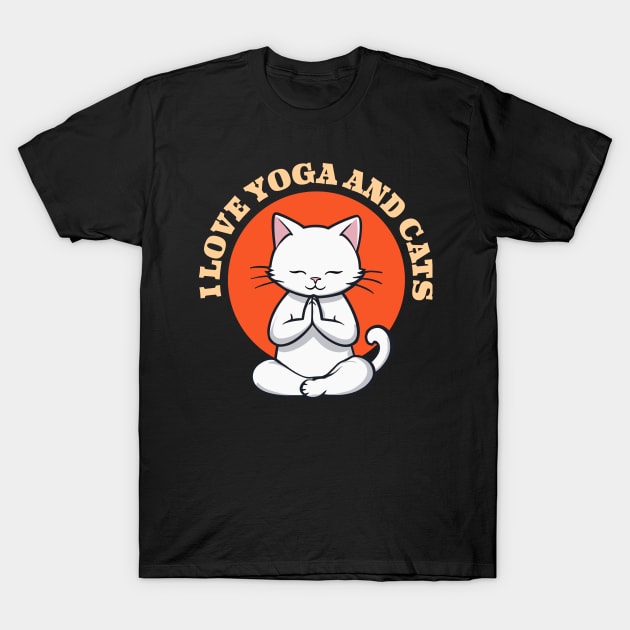 Cat Doing Yoga, Fitness with Cats, Yoga, and Cat Lover Gift T-Shirt by GrafiqueDynasty